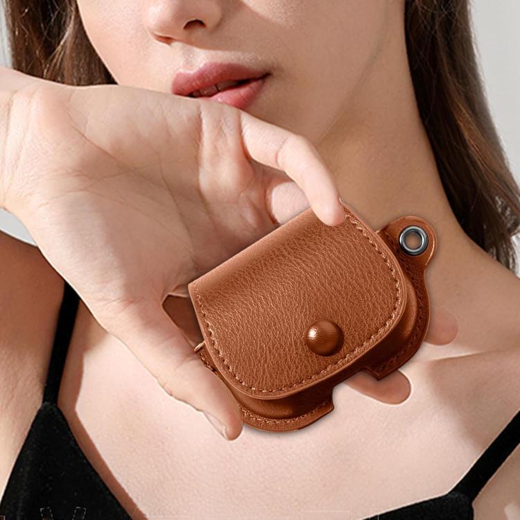 For AirPods Pro 2 / 1 XDcase Backpack Style PU Leather Earphone Protective Case with Carabiner