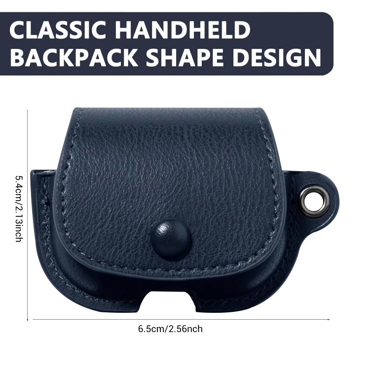 For AirPods Pro 2 / 1 XDcase Backpack Style PU Leather Earphone Protective Case with Carabiner