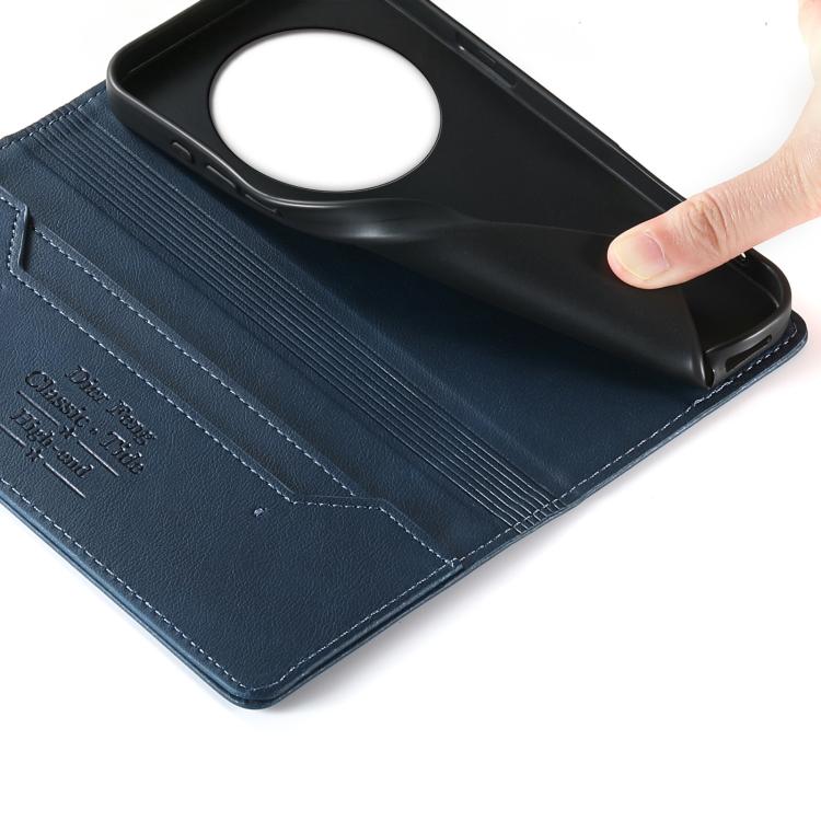 For Redmi 14C 4G / 14R / A4 5G Dierfeng Metal Snap Magnetic RFID Vegan Leather Phone Case