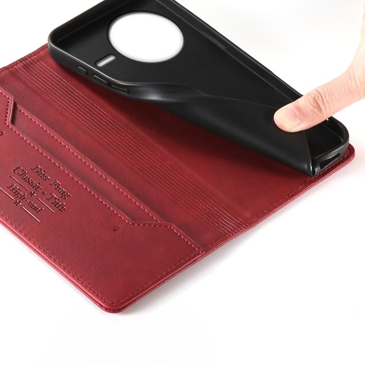 For Redmi K80 / K80 Pro / Poco F7 Pro Dierfeng Metal Snap Magnetic RFID Vegan Leather Phone Case