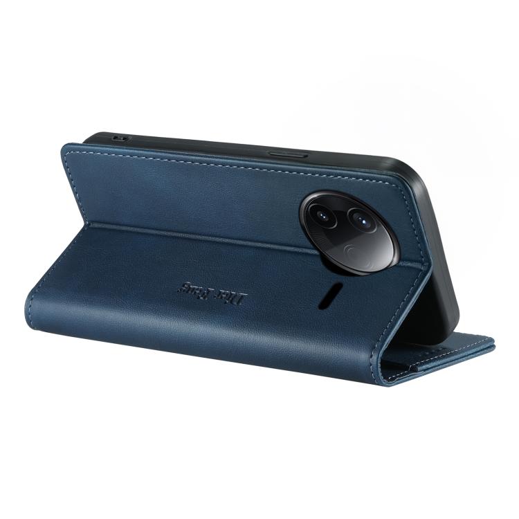 For Redmi K80 / K80 Pro / Poco F7 Pro Dierfeng Metal Snap Magnetic RFID Vegan Leather Phone Case