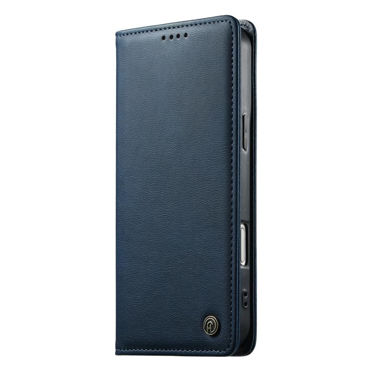 For Redmi Note 12 Pro+ Global Dierfeng Metal Snap Magnetic RFID Vegan Leather Phone Case