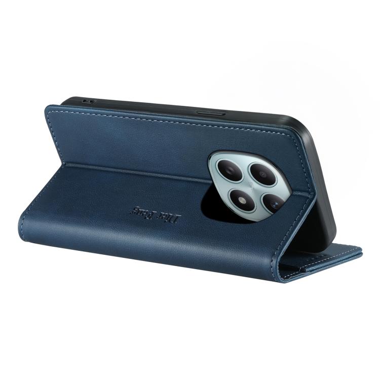 For Redmi Note 15 4G / 5G Global 164mm / Poco M8 5G Dierfeng Metal Snap Magnetic RFID Vegan Leather Phone Case
