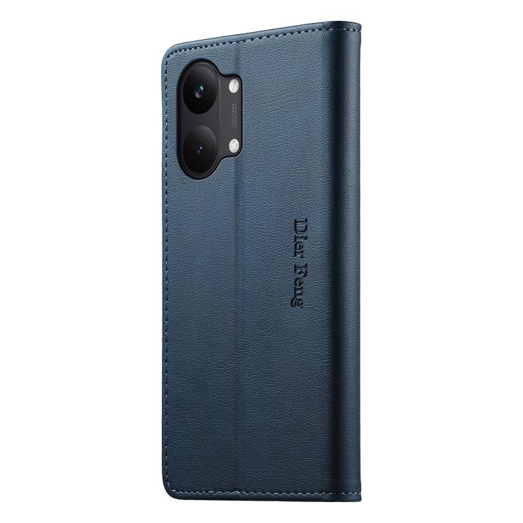 For Redmi Turbo 5 Max / Poco X8 Pro Max Dierfeng Metal Snap Magnetic RFID Vegan Leather Phone Case