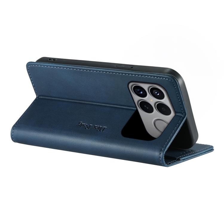 For Redmi K90 Pro Max / Poco F8 Ultra Dierfeng Metal Snap Magnetic RFID Vegan Leather Phone Case