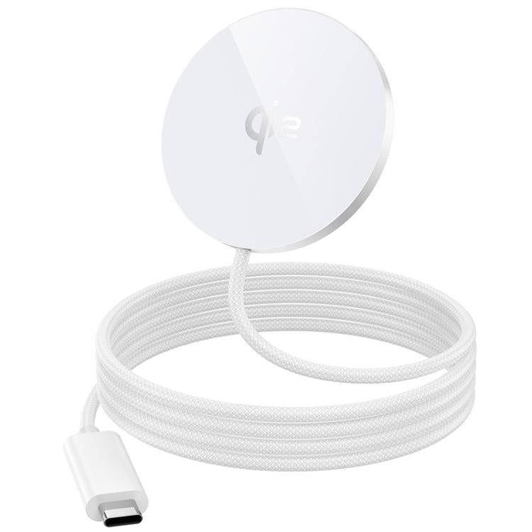 hoco CW63 Qi2 Magnetic Wireless Fast Charger - White