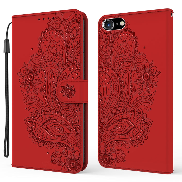 For iPhone 7 Plus / 8 Plus Peacock Embossed Pattern Horizontal Flip Leather Case with Holder & Card Slots & Wallet & Lanyard