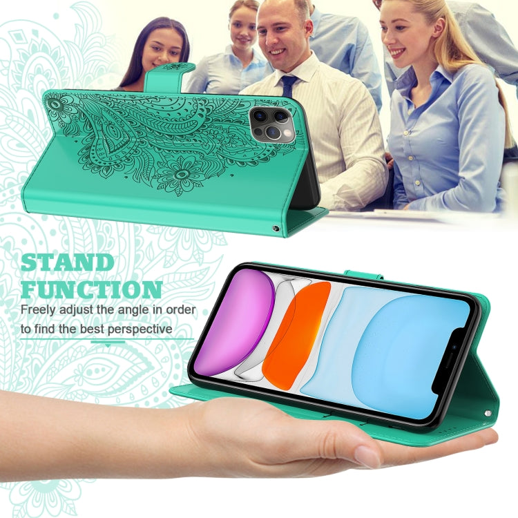 For iPhone 11 Peacock Embossed Pattern Horizontal Flip Leather Case with Holder & Card Slots & Wallet & Lanyard