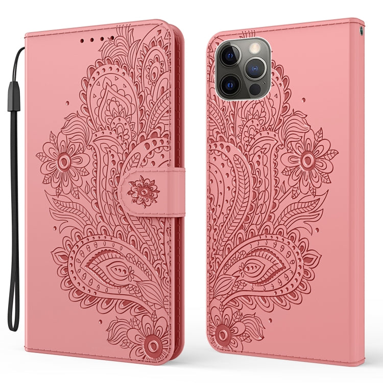 For iPhone 11 Pro Max Peacock Embossed Pattern Horizontal Flip Leather Case with Holder & Card Slots & Wallet & Lanyard