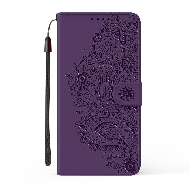 For iPhone 11 Pro Max Peacock Embossed Pattern Horizontal Flip Leather Case with Holder & Card Slots & Wallet & Lanyard