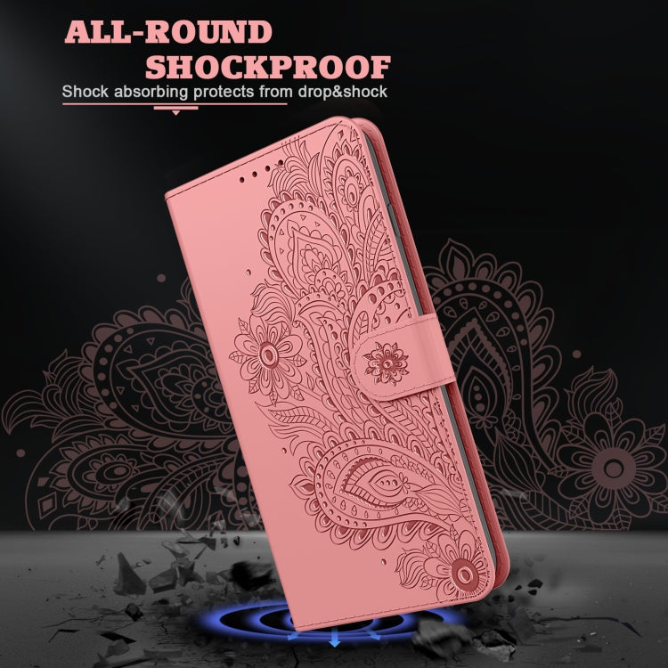 For iPhone 12 Pro Max Peacock Embossed Pattern Horizontal Flip Leather Case with Holder & Card Slots & Wallet & Lanyard
