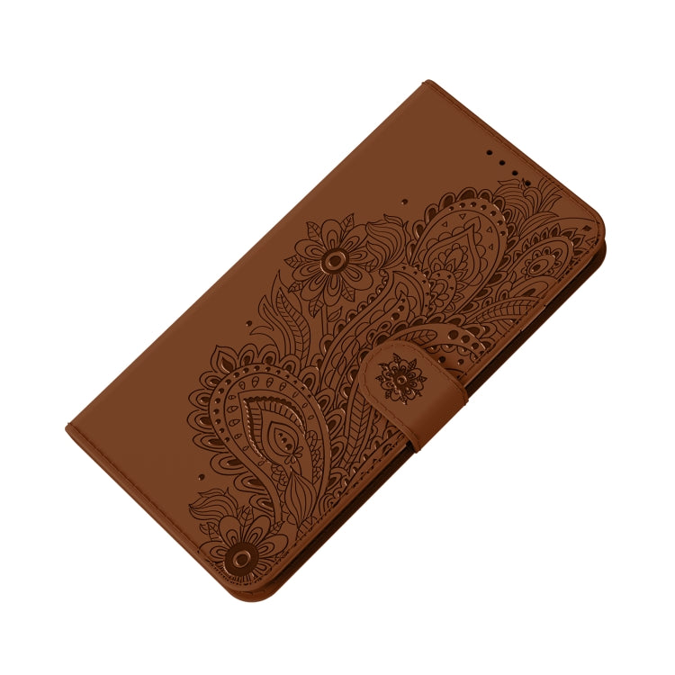 For iPhone 12 Pro Max Peacock Embossed Pattern Horizontal Flip Leather Case with Holder & Card Slots & Wallet & Lanyard