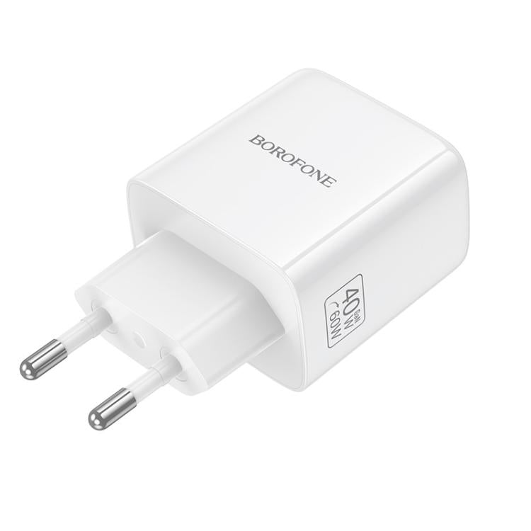 Borofone BN33 Fuente Single Port PD40W Fast Charger, Plug:EU Plug - White