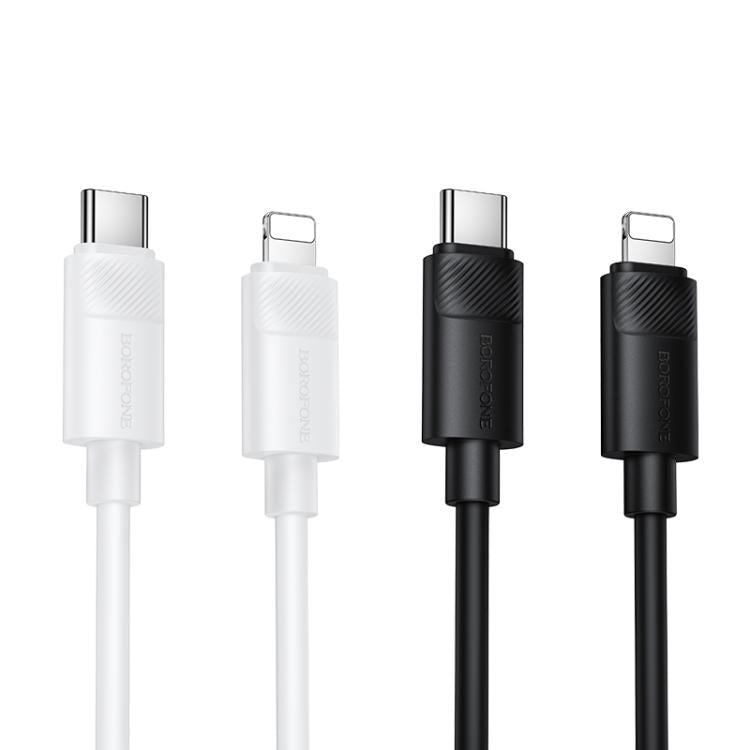Borofone BX123 Leya PD30W Type-C to 8 Pin Silicone Charging Cable, Length: 1m