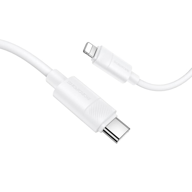 Borofone BX123 Leya PD30W Type-C to 8 Pin Silicone Charging Cable, Length: 1m