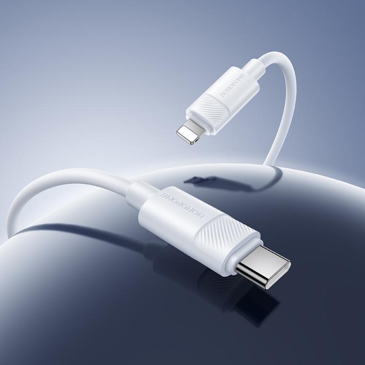 Borofone BX123 Leya PD30W Type-C to 8 Pin Silicone Charging Cable, Length: 1m