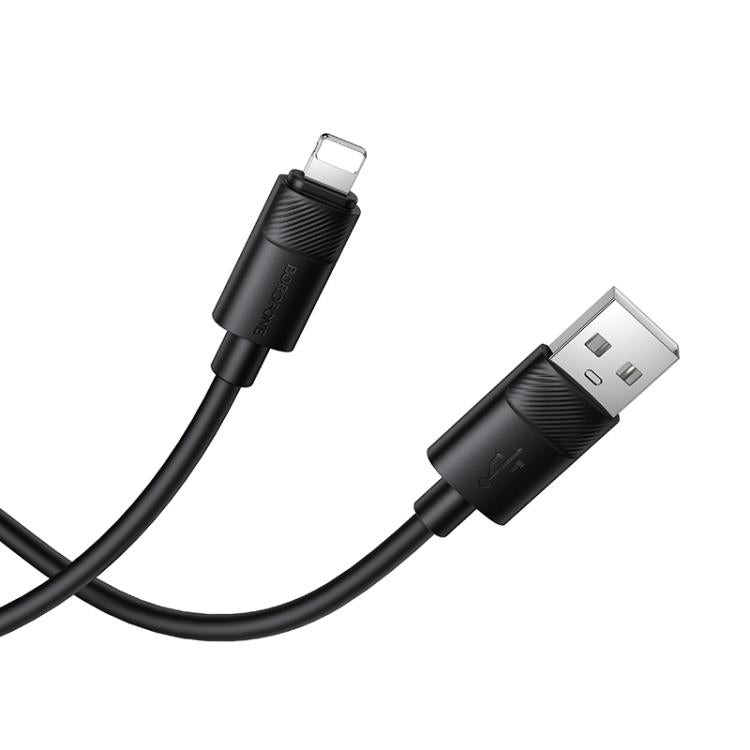 Borofone BX123 Leya 2.4A USB to 8 Pin Silicone Charging Cable, Length: 1m