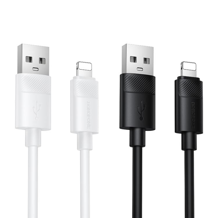 Borofone BX123 Leya 2.4A USB to 8 Pin Silicone Charging Cable, Length: 1m