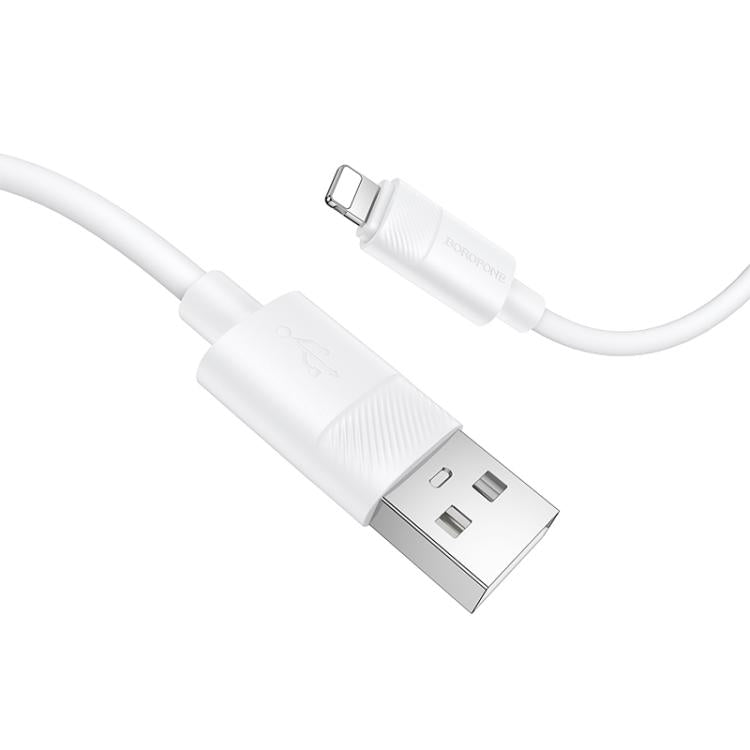 Borofone BX123 Leya 2.4A USB to 8 Pin Silicone Charging Cable, Length: 1m