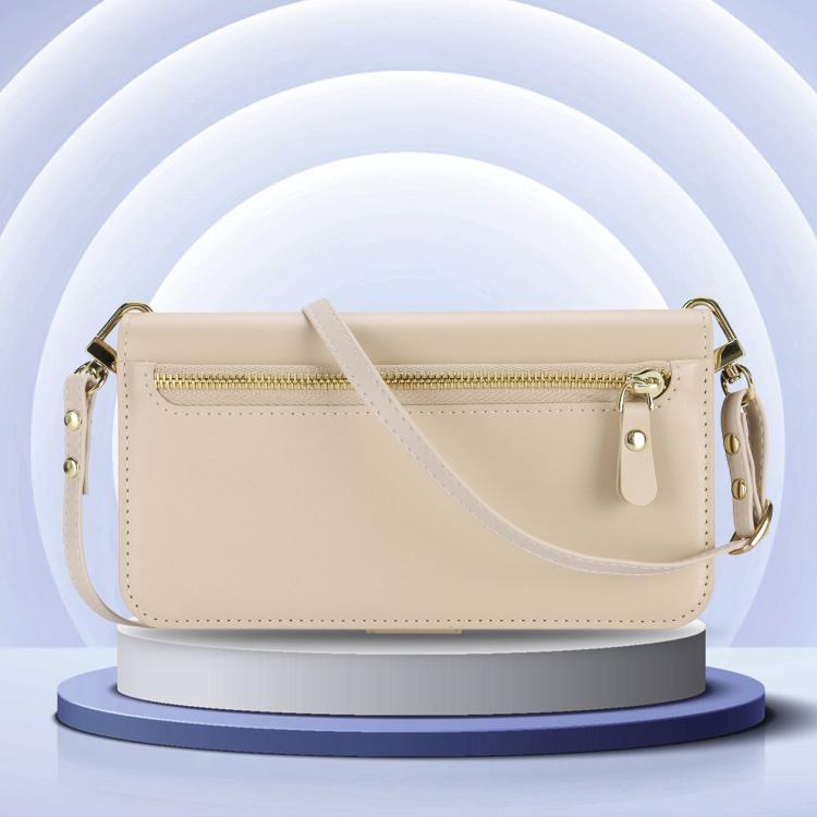 For iPhone 17 Crossbody Front Zipper Multi-Card Wallet Bag Vegan Leather Phone Case