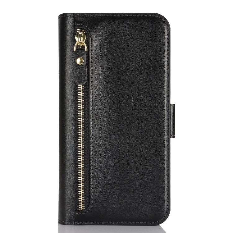 For iPhone Air Crossbody Front Zipper Multi-Card Wallet Bag Vegan Leather Phone Case