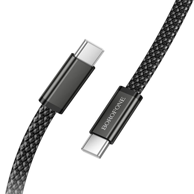 Borofone BX124 Peace 60W Type-C to Type-C Charging Data Cable, Length:1m - Black
