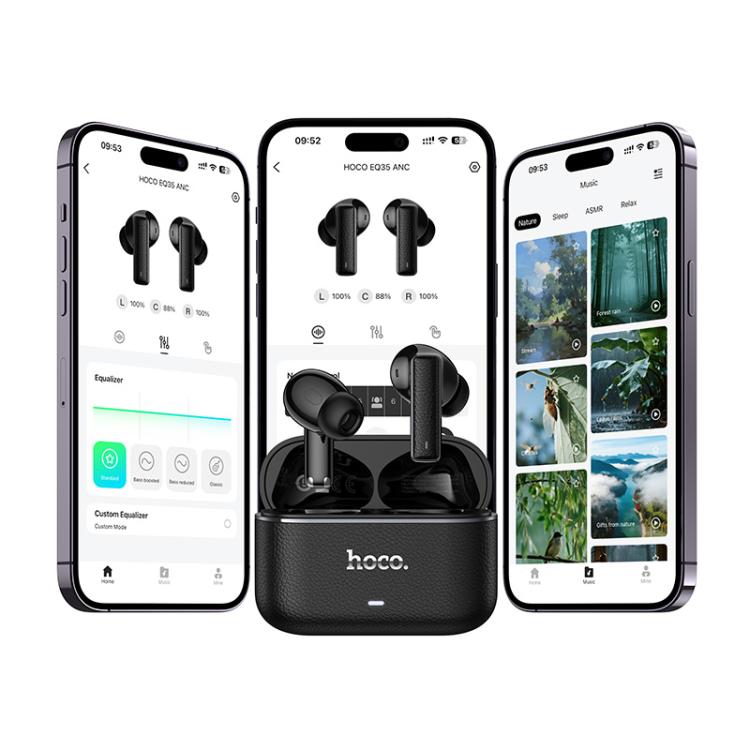 hoco EQ35 Rhyme TWS ANC+ENC Six Mic Noise Reduction Bluetooth Earphones