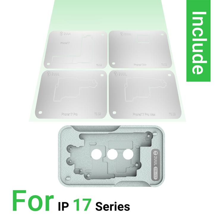 2uul BH40 Middle Layer BGA Reballing Stencil Platform Set for iPhone 17 Series