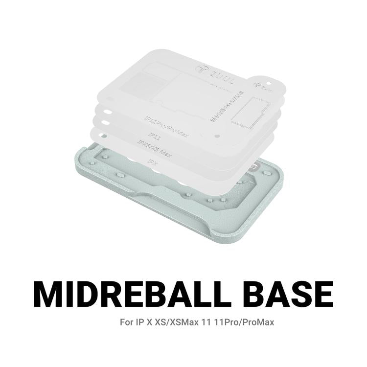 2uul BH41 Middle Layer BGA Reballing Stencil Platform Set for iPhone X-11 Series