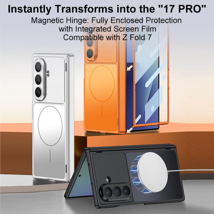 For Samsung Galaxy Z Fold7 5G GKK Change to 17 Series Dual Axis Magnetic Phone Case