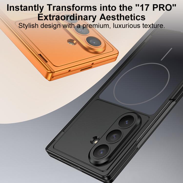 For Samsung Galaxy Z Fold7 5G GKK Change to 17 Series Dual Axis Magnetic Phone Case