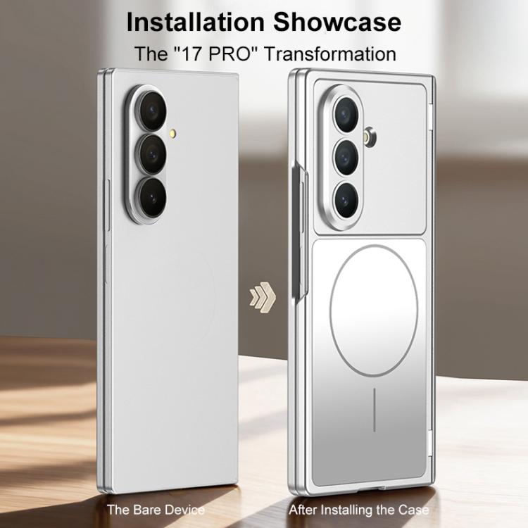 For Samsung Galaxy Z Fold7 5G GKK Change to 17 Series Dual Axis Magnetic Phone Case