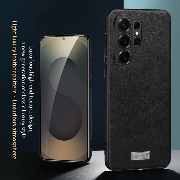 For Samsung Galaxy S26 Ultra 5G SULADA Shockproof TPU Hybrid Handmade Leather Precise Hole Phone Case