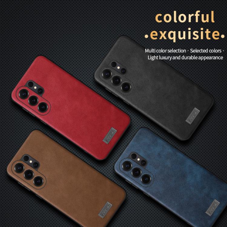 For Samsung Galaxy S26 5G SULADA Shockproof TPU Hybrid Handmade Leather Precise Hole Phone Case