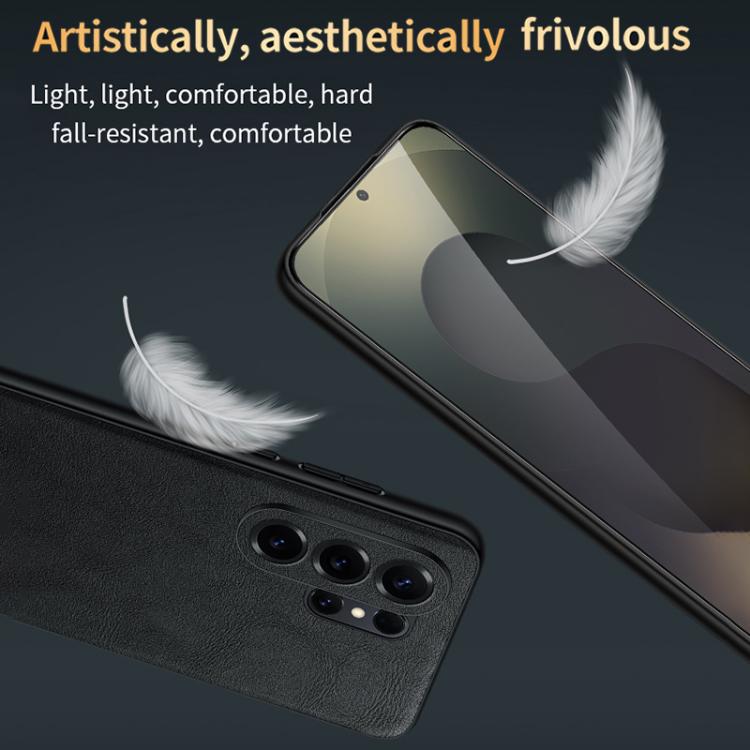 For Samsung Galaxy S26+ 5G SULADA Shockproof TPU Hybrid Handmade Leather Precise Hole Phone Case