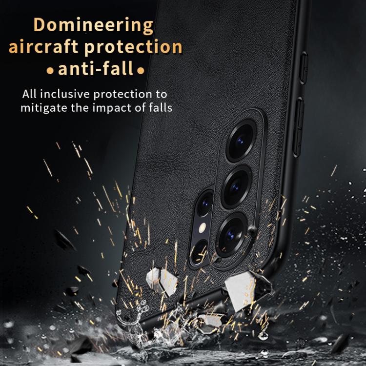 For Samsung Galaxy S26+ 5G SULADA Shockproof TPU Hybrid Handmade Leather Precise Hole Phone Case