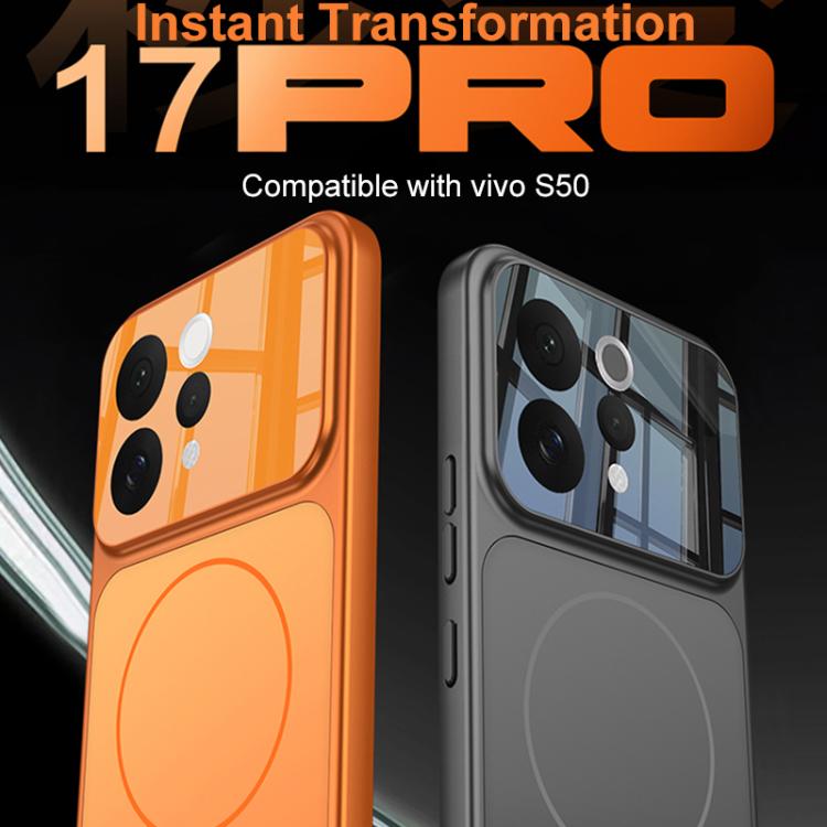 For vivo S50 5G GKK Change to 17 Pro Series Frosted Ultra-thin MagSafe Magnetic Phone Case