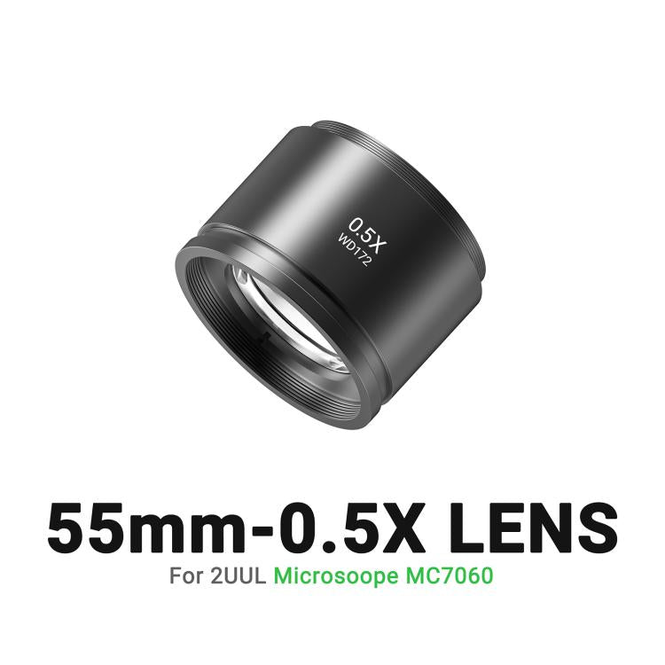 2uul MS05 55MM WD172 0.5X Lens for 2uul MC7060 Microscope
