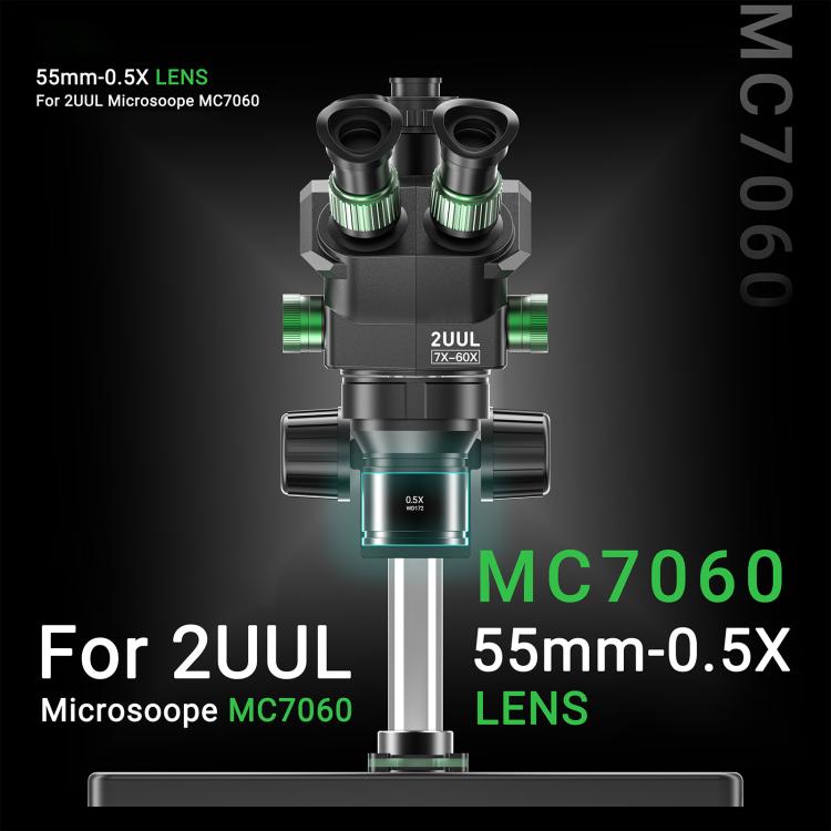 2uul MS05 55MM WD172 0.5X Lens for 2uul MC7060 Microscope
