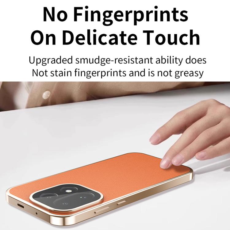 For OnePlus 15R / Ace 6 Magic Cube HD Glass Veagn Leather Magnetic Frame Metal Phone Case