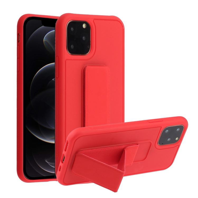 For iPhone 12 / 12 Pro Shockproof PC + TPU Protective Case with Wristband & Holder