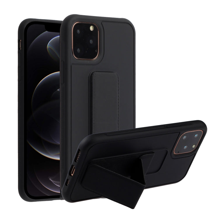 For iPhone 12 / 12 Pro Shockproof PC + TPU Protective Case with Wristband & Holder