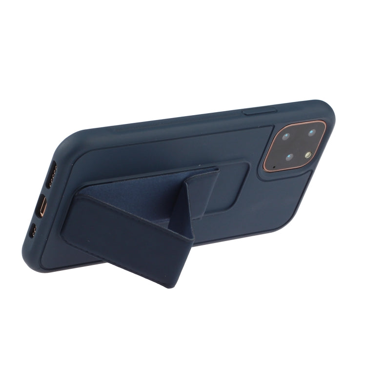 For iPhone 12 / 12 Pro Shockproof PC + TPU Protective Case with Wristband & Holder