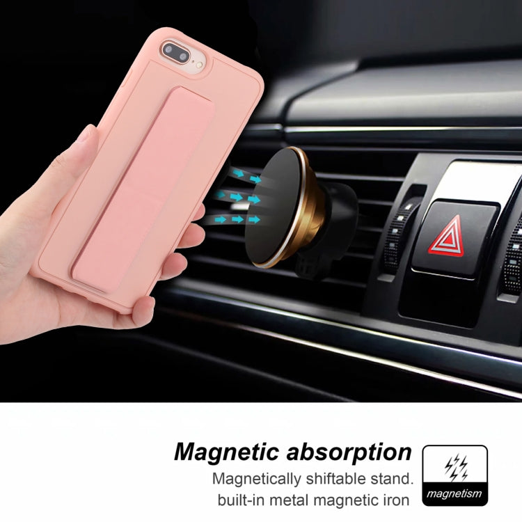 For iPhone SE 2022 / SE 2020 / 8 / 7 Shockproof PC + TPU Protective Case with Wristband & Holder