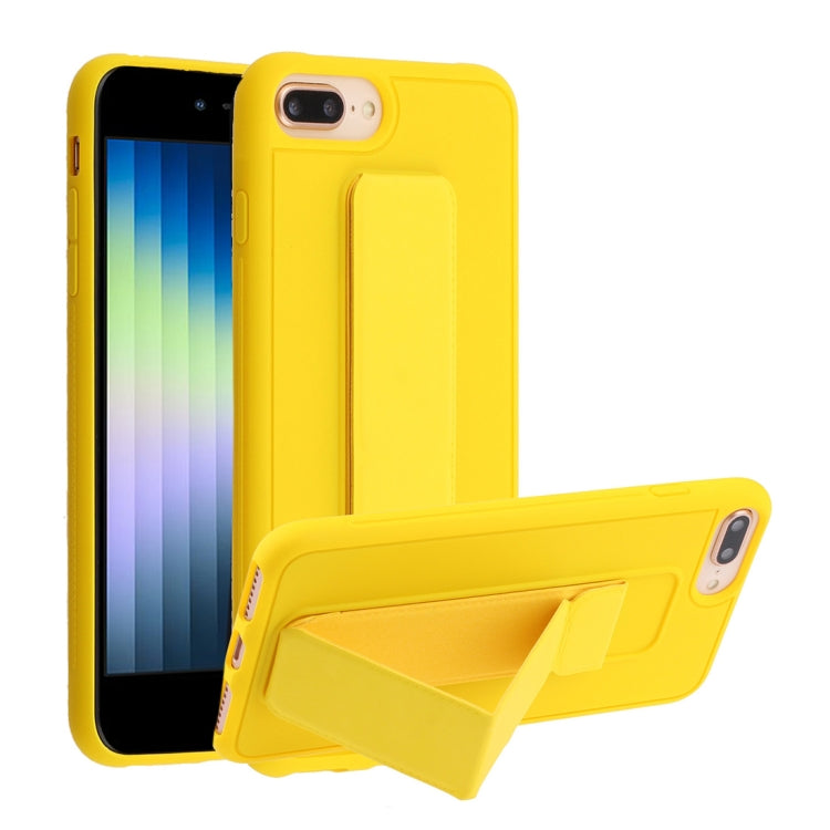 For iPhone SE 2022 / SE 2020 / 8 / 7 Shockproof PC + TPU Protective Case with Wristband & Holder