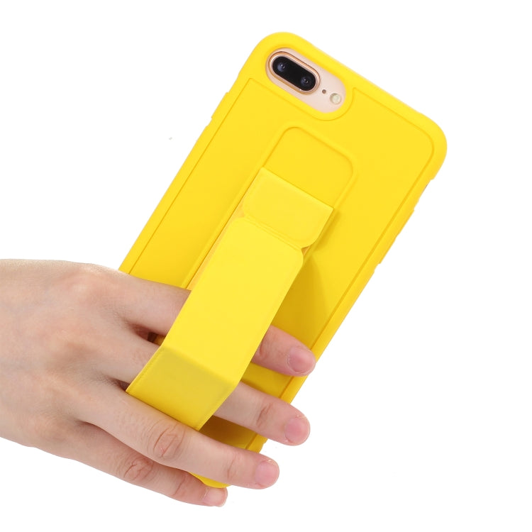 For iPhone SE 2022 / SE 2020 / 8 / 7 Shockproof PC + TPU Protective Case with Wristband & Holder