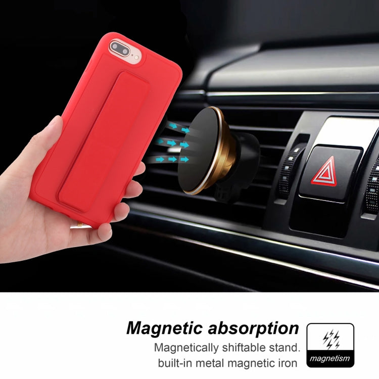 For iPhone SE 2022 / SE 2020 / 8 / 7 Shockproof PC + TPU Protective Case with Wristband & Holder