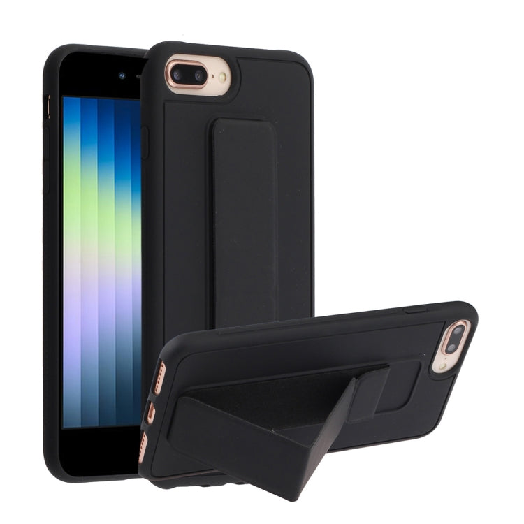 For iPhone SE 2022 / SE 2020 / 8 / 7 Shockproof PC + TPU Protective Case with Wristband & Holder