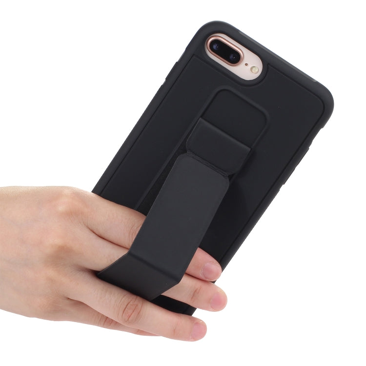 For iPhone SE 2022 / SE 2020 / 8 / 7 Shockproof PC + TPU Protective Case with Wristband & Holder