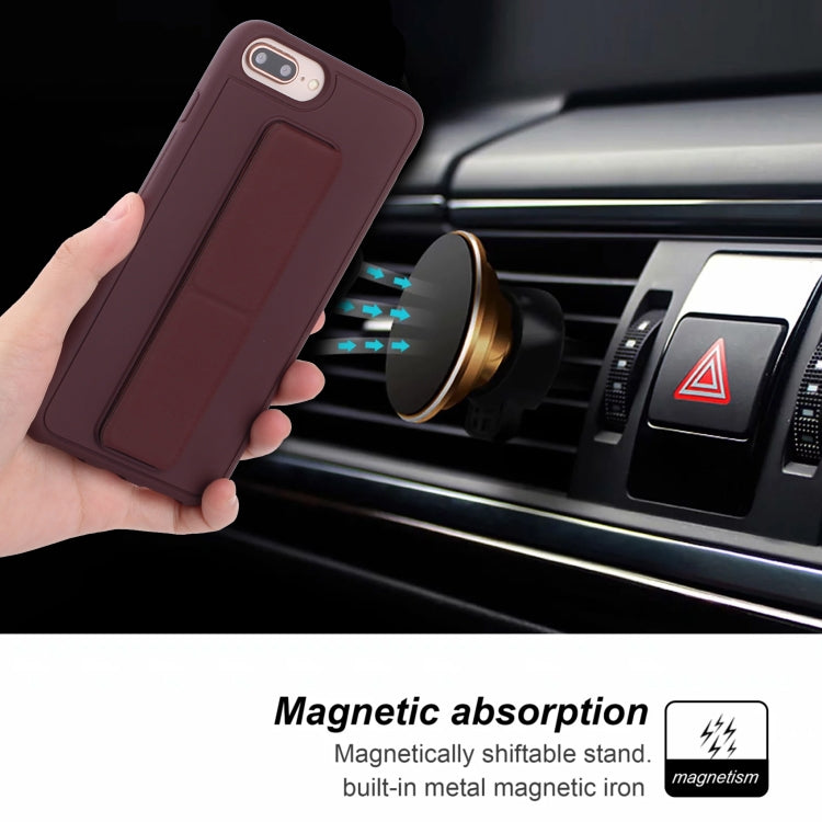 For iPhone SE 2022 / SE 2020 / 8 / 7 Shockproof PC + TPU Protective Case with Wristband & Holder